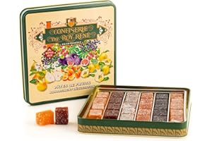 LE ROY RENÉ Epicerie Fine - Pâtes de fruits : (Lot de 1, 30 pâtes de fruits Assortiment Tradition - Coffret boite métal 360g)