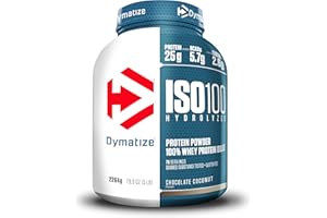 Dymatize ISO 100 Hydrolyzed Chocolate Coconut 2264g - Proteine del siero di latte idrolizzate e isolate in polvere