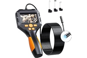 Daxiongmao Borescope Endoscope Inspection Camera with Lights,Handheld IP68 Waterproof Sewer Endoscope Camera - IPS HD Screen Borescope Portable Snake Camera with 16.5FT Semi-Rigid Cord(2.8")