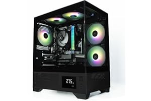 ionz Gaming PC - AMD Ryzen 5 5500, RTX 5050 8GB Graphics Card, 16GB RAM, 1TB SSD, Windows 11, 500W PSU (Aether Vision, Black)