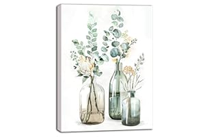 Hrobig Malen Nach Zahlen Erwachsene Blume DIY Ölgemälde Leinwand Set mit 3 Pinsel und Acrylpigment für Frauen Home Deko Geburtstag Weihnachten Geschenk - 40 x 50 cm (Ohne Rahmen)