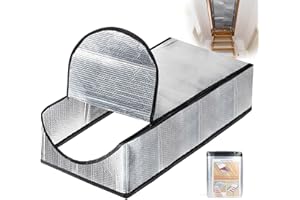 SUPAWAY Roof Hatch Insulation Loft Stairs Insulation Cover Loft Cover Thermal Insulation Air Cushion Aluminium Foil Fireproof Waterproof for Extendable Stairs, Garden Ladder, 138 x 63.5 x 28 cm