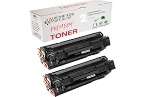 universo cartuccia® CE285A 85A zestaw 2 tonerów kompatybilny z HP LaserJet Pro P1102 P1102W M1212NF M1132 M1217NFW M1132 M1212 M1130 P1100 M1136 M1210 M1210 MFP P M11134 M1134MFP (czarny, 2 szt.)
