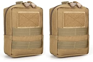 UBORSE 2 Pack Tactical MOLLE Pouch Utility Waist Pack EDC Bag Military Small Gear Gadget for Outdoor Hunting, Camping, Hiking,Trekking