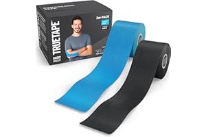 ‎TRUETAPE TRUETAPE® Kinesiotape – BASIC Uncut Duo – 2x Rollen (5 m x 5 cm) ungeschnitten – Wasserfestes & Elastisches Kinesiologie Tape – Physiotape mit starker Klebekraft für Alltag & Sport – Blau & Schwarz