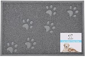 Decyam Tapis gamelle Chien - Tapis gamelle Chat - Tapis pour gamelles avec Design antidérapant