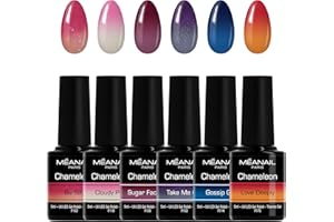 MEANAIL Paris - Coffret Manucure - Vernis Semi Permanent - 6 vernis à ongles Chameleon - Compatible Lampe UV LED - Coffret Magic - Cruelty Free - Vegan