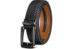 BULLIANT Cintura Uomo, Cintura Uomo Pelle Cricchetto Automatica Fibbia 35mm,Trim Regolabile per Adattars