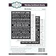 Creative Expressions Wordies - Sentiment Sheets - Birthday, Black and White, OSFA, CEW001