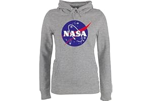 Shirtracer - Pullover Damen Hoodie Frauen - Sprüche Statement - NASA Meatball Logo