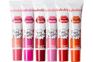 Kukubird 6pcs Lip Tattoo Peel & Reveal Gloss à Lèvres Imperméable Teinte à Lèvres Femme Fille Maquillage Beauté