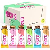 NICKS Protein Bar Mix, Keto Protein Bar Chocolate 4g Net Carbs 15g Protein and 5g Collagen No Added Sugar Low Carb Protein Sn