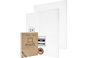 Kitchen Helpis® Cooker Hood Grease Filter, 57 x 47 x 1 cm, Grease Filter Cooker Hood, Individually Cut to Size, Extractor Hood Filter, Grease Filter for Cooker Hood, Cooker Hood Filter