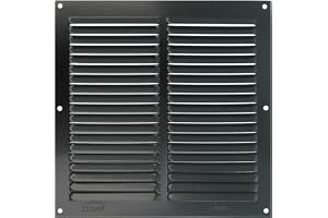 Amig - Fyrkantigt aluminiumgaller - Ventilationsgaller för luftutlopp - Perfekt för köks- och badrumstak - Mått 200 x 200 mm