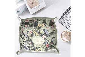 AIBAOBAO Svuotatasche Pelle 20 x 20 cm, 2 Pezzi Vassoio Portaoggetti da Ingresso, Svuota Tasche Moderno Design, Vassoio per Chiavi, con Chiusura a Bottoni per Chiavi Monete Guarda Portafoglio Gioielli