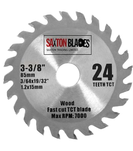 Hoja De Sierra Circular Saxton GPB8560T HSS 85mm X 60T | Compatible Con Bosch, Makita, Worx Y Ryobi