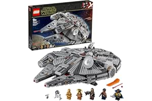LEGO Star Wars Millennium Falcon Bauspielzeug für Kinder, Jungen & Mädchen, Modellraumschiff-Set mit 7 Figuren inkl. Finn und Chewbacca, C-3PO und R2-D2, The Rise of Skywalker Geschenke 75257