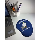 Rakkun Shop - Şimdi &Ccedil;alış Sonra Ağlarsın Baskılı Bilek Destekli Mouse Pad (lacivert)