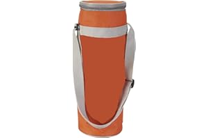 noTrash2003 Borsa termica per bottiglia d'acqua da appendere fino a 1,5 l, chiusura lampo, tracolla regolabile, piccola borsa termica per bevande, frigo per esterni, viaggi