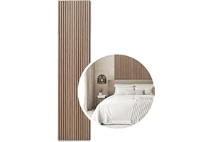 KAISER plastic® Panneaux acoustiques | Couleur : noyer | Panneaux muraux dans différents formats | Paroi à lamelles en bois et feutre | Revêtement mural moderne (120 x 60 cm)