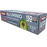 FRIO - Alluminio rotolo alimenti, carta alluminio 150 metri con Seghetto Incorporato, per cucina professionale, carta argenta