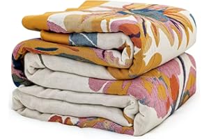 SAYT RLAE Decke Boho Tagesdecke Kuscheldeck Baumwolle Doppelseitig Bettwäsche, Bed Sofa Blanket Cover Sheet, Baumwolldecke Couchdecke Sesseldecke Wendedecke Bettüberwurf, 200x230cm