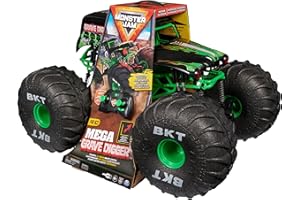 Monster Jam, offizieller Ferngesteuerter Gelände-Monster Truck Mega Grave Digger, über 60cm hoch, im Maßstab 1:6, Kinderspielzeug für Jungen und Mädchen