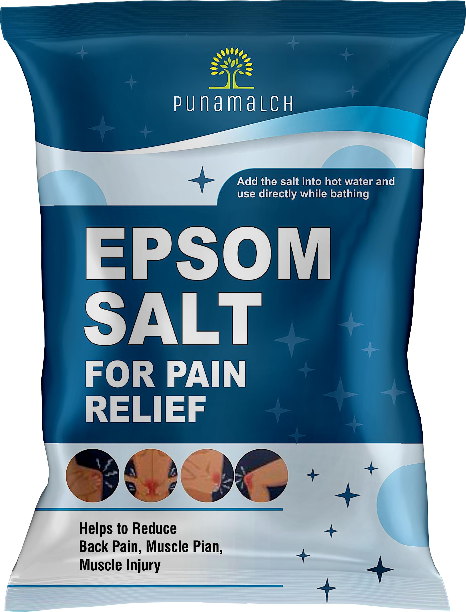 PUNAMULCH Epsom Salt For Pain Relief 1KG Epsom Salt For Foot Epsom Salt For Bath Epsom Salts For Feet Pain For Muscle Relief,