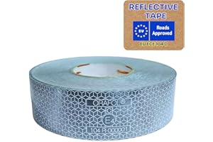 SOLNIT O rafol VC104+ Rigid Grade - Cinta reflectante para remolque, resistente a la intemperie, homologación E UN/ECE R 104, color blanco 50 mm x 6 metros