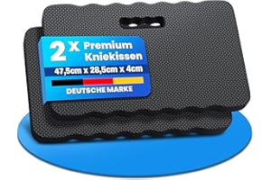 NTG Kniekissen 40 mm – Extra Dicke Knieunterlage aus Hochdichtem Schaumstoff Knieschoner für Garten, Werkstatt & Haus Ergonomisches Kniepolster, Kniematte 47 × 28 × 4 cm (2 Stück)