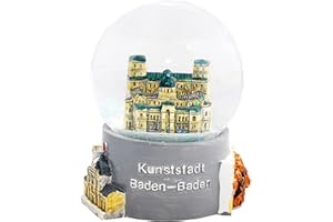SCHNEEKUGELHAUS Souvenir Schneekugel Kunststadt Baden-Baden - 30006 Reiseandenken Deutschland Mitbringsel 65mm Schüttelkugel