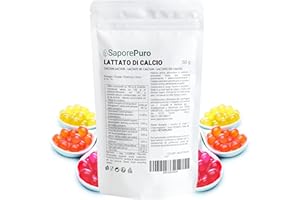 Saporepuro Calciumlactat pulver 50 gr - Ideal zur Sphärifizierung in der molekularen Küche
