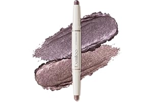 Exmiloo Doppelseitiger Lidschatten Stift,Wasserfest, Wischfest & Langanhaltend Creme-Lidschatten, Schimmer Eyeshadow Stick,Hochpigmentierter Lidschattenstift-Farbton: Lavender Dusk