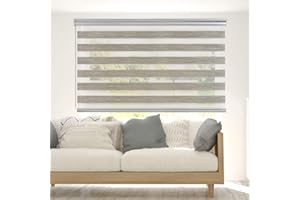 Tende a rullo per interni Giorno e Notte Premium cassonetto e catenella in alluminio, di alta qualità, Tenda a rullo per interni Doppio strato per finestra Storesdeco 180 x 250 cm Beige