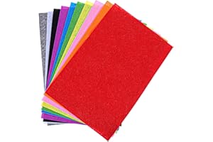 Lnngub 10 Stück Filz zum Basteln, 1mm Stark Filzstoff 30 x 20 cm Filzblätter Basteln Filzblätter aus Vliesstoff für DIY-Kunsthandwerk, Nähprojekte, Handdekoration (10 Farben)