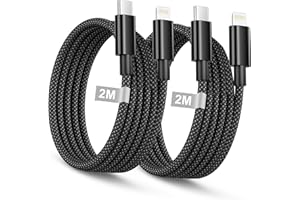 ANSSAN USB C Lightning Kabel 2M 2Stück, Apple MFi Zertifiziert iPhone Ladekabel Nylon Typ C PD Lightning Schnellladekabel Ladekabel für Apple iPhone 14/13/12 Mini/11 Pro Max/XR/X/SE/8 7 6 Plus,iPad,AirPods