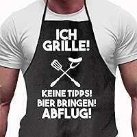 Shirtoo Grillschürze Ich Grille - Lustiges Geschenk für Männer und Grillmeister