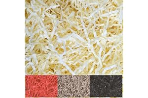 Creative Deco 1kg Frisure Papier Déchiqueté Papier Kraft Crème | Papier Cadeau Noel | Frisure Emballage | Remplissage Boite Cadeau | Panier Garni Vide