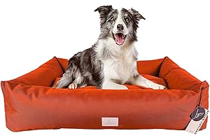 Ligo Buddy - Cuccia per cani Lettino per cani idrorepellente e antigraffio,realizzata in Italia.Cuscino per Cane tessuto impermeabile e robusto per interno ed esterno.(M/L: 85 X 70 cm, RUGGINE)
