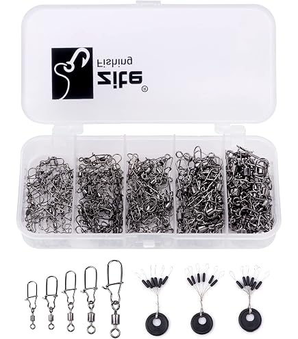 AMZfishing – Lot De 20 émerillons Drop-shot – Acier De Qualité Supérieure – Tailles 1 à 8 – Pour Brochet, Truite, Mer – Pêche En Profondeur
