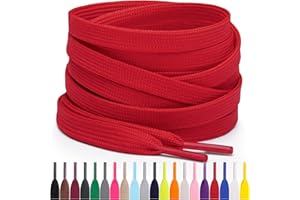 Miscly Lacets Plats Pour Baskets, Plusieurs Longueurs et Couleurs Disponibles