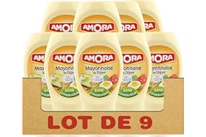 Amora Mayonnaise De Dijon Flacon Souple 235g lot de 9
