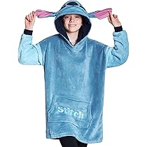 Sweat Poncho One Piece Enfant - Flanelle Douce Avec Capuche En Sherpa - Taille Unique 7-14 Ans - Manches Longues Oversize