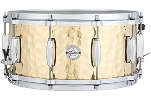 Gretsch Drums Silver Series S1-6514-BRH 14-Inch Snare Drum, Brass