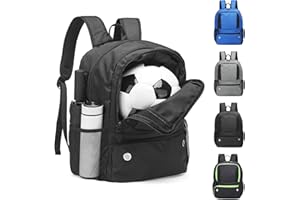 SUIKIHUM Soccer Backpack for Men Women Athletes, Equipment Bags with Ball Holder, Basketball Volleyball Backpack Water Resistant