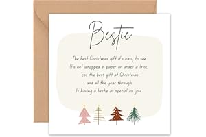 Felbridge Studio - Best Friend Christmas Card - Special Friend Christmas card - Friendship Xmas Cards - Cute Gifts for Friends BFF - 14cm