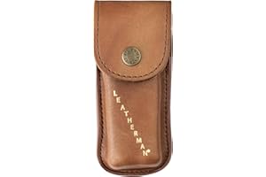 Etui Leatherman Heritage - Skórzane etui, akcesoria dodatkowe do narzędzi wielofunkcyjnych, pasuje do modeli Wave, Charge i Skeletool, z zapięciem na zatrzask, rozmiar M, kolor brązowy