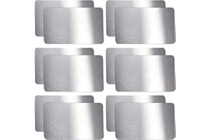 BONGSHAKALAKA 12 Stück Metall Visitenkarten Gravierte Edelstahlplatte Visitenkarten Business Visit Visitenkarten Rohlinge Namenskarte Metall Visitenkarten Blank Metal Card Für DIY Laserdruck Gravur 0.4 mm Dicke
