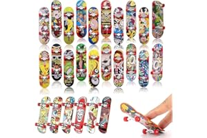 TYRZOL 15Pcs finger skateboards Finger Mini Skateboard Toy Skateboards Toy Deck Truck fingerboards Skate Party Bag Fillers Favors Gifts for Boys Girls (Random Patterns)
