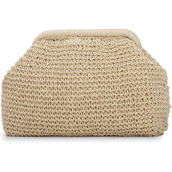 Pochette Di Paglia Intrecciata Con Catena Lunga – Borsetta Estiva In PU Color Marrone Chiaro, Elegante E Leggera, Per Donna, Spiaggia, Festa, Regalo